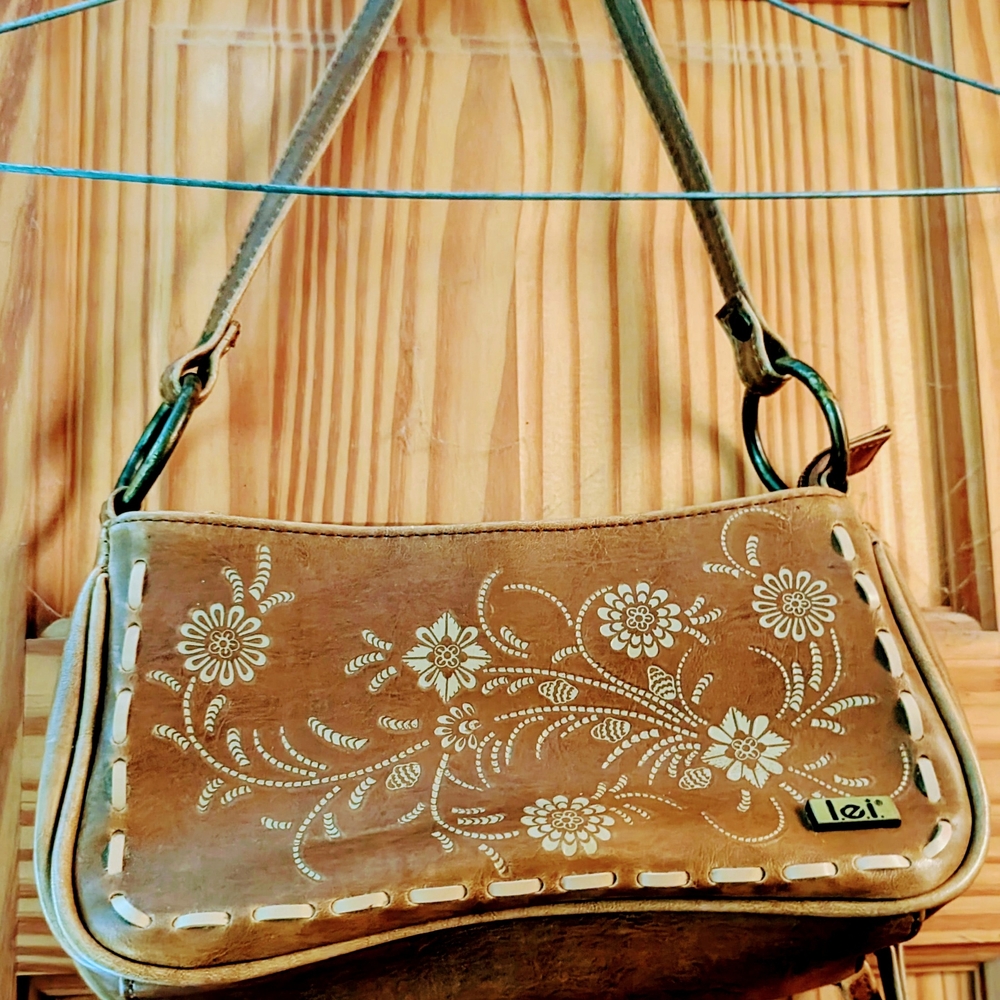 Lei Brown Floral Women's Bag
